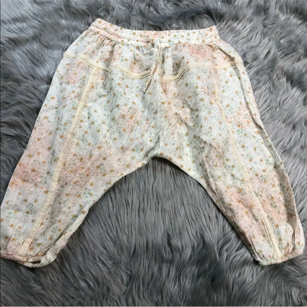 Zara 2-3 Years Floral Star Print Harem Pants
